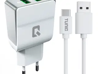 TUNIQ Hurtigoplader med USB-C kabel