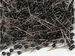 Holdbare kortnåle 25 mm, 1000 stk. - Sort