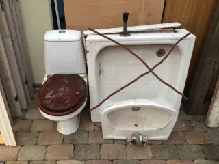 Toilet og håndvask