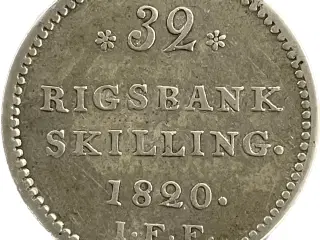 32 Rigsbankskilling 1820