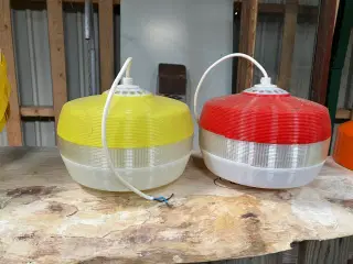 RETRO lamper i gul og rød