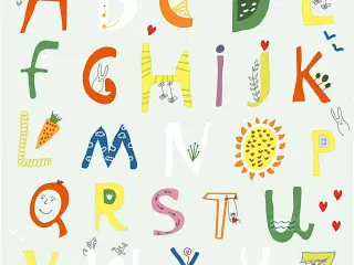 Alfabet Servietter 33x33 cm - 20 stk. i Pakke