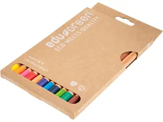 Edugreen Kraftige Farveblyanter, tykkelse 10 mm, mine 5 mm, ass. farver, 12stk./ 1 pk.