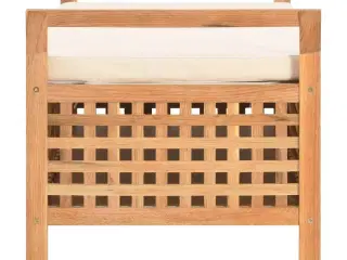 Opbevaringsbænk 93 x 49 x 49 cm massivt valnøddetræ