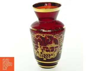 Dekorativ rød vase (str. 12 cm)