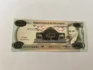 100000 Cordobas on 500 Cordobas Nicaragua 1985
