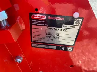 Maschio Giraffa XXL 260 HD MODEL - Afklip Ø12