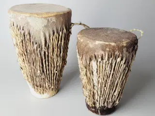 ⭐️· Autentiske Afrikanske "Ngoma" Trommer (2 stk.)