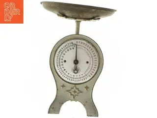 Antik køkkenvægt (str. Ø 22,5 cm længde 28,5 cm)