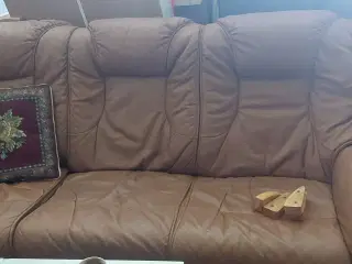 Læder hjørnesofa