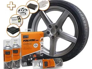 Foliatec fælgmaling kit 2K, blank riffel metallic