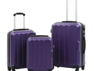 Kuffert sæt i 3 dele hardcase ABS lilla