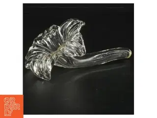 Glassblomst vase / dekoration (str. Længde, 13,5 cm)