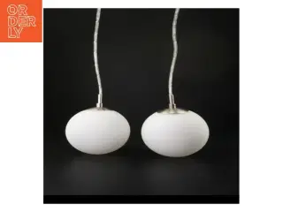 2 Glas pendellampe sæt (str. Ø. 16 cm)