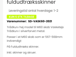 Trådlurve til M60 skab 2 stk