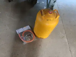 11 kg stålgasflaske (tom) m. gasslange