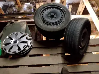 16" dæk og stålfælge 4stk