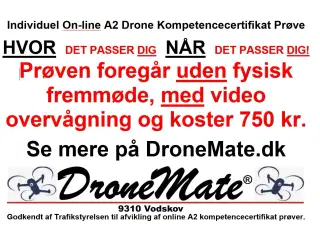 A2 drone kompetencecertifikat prøve