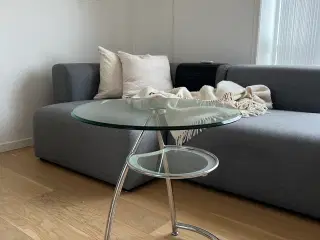Sidebord/sofabord af glas og krom