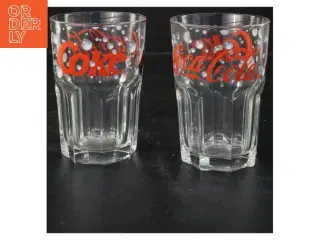 Coca Cola glas, sæt af to (str. 12x9 cm)