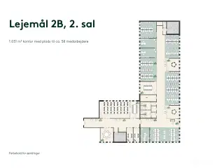 1.051 m² kontor i Søborgs erhvervskvarter
