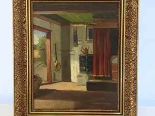 Almue maleri af L. Johansen
