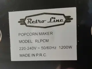 Retro line popcorn maker. 