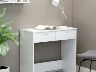 Skrivebord 80x40x75 cm konstrueret træ hvid