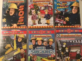 Flere Brandmand Sam dvd,er sælges.