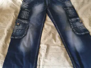 Jeans, MOCK-UP, str. 34, Blå, Ubrugt Cargo