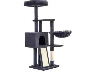 Kattetræ med kradsebræt 135 cm – SONGMICS/Feandrea, mørkegrå