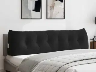 Rygpude Sort 180 x 24 x 50 cm Fløjl