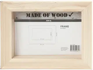 3D Ramme med Glas - 18,2x23,2 cm til Kreative Projekter