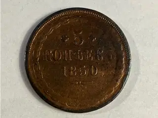 5 Kopeks Russia 1850 - Renset