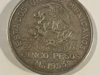 5 Pesos Mexico 1953