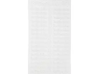 Selvklæbende Folie Stickers 10x23 cm - Hvid, 1 Ark