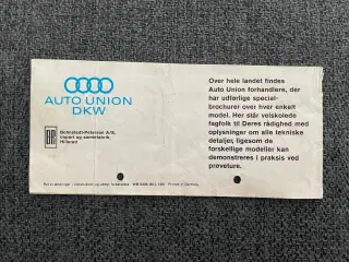 Audi reklame brochure ældre biler 