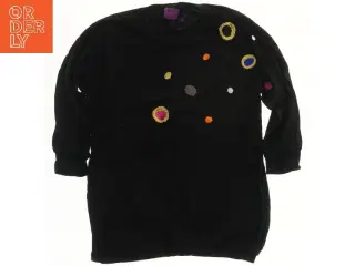 Langærmet kjole med farvede detaljer (str. 104)