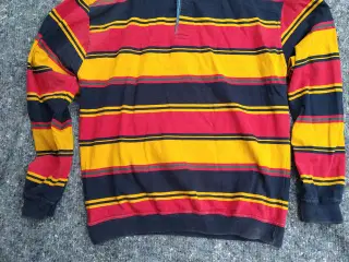 sweater str. L,  rød/gul/sort
