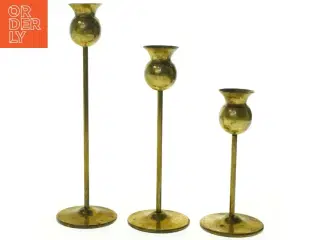 Messinglysestager (str. H 17-27 cm)