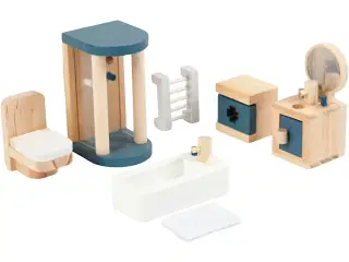 VIGA Badeværelsesmøbler til Dukkehus - 7 Dele