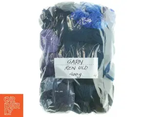 Garn, ren uld, blå og violet (400 gram)