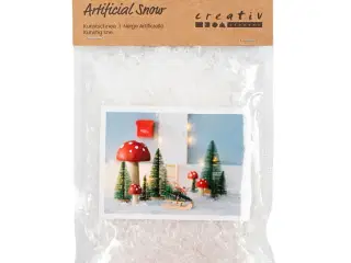 Kunstig sne, hvid glitter, 50g/ 1 ps.