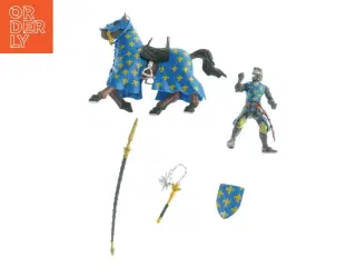 Ridderfigur og accessories (str. 13 x 14 cm)