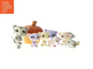Samling af små dyrefigurer fra Littlest Petshop (str. 3,5 cm og 5 cm)