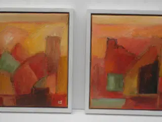 2 malerier af Lars Stender