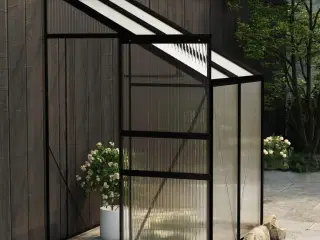 Drivhus 2,7 m² aluminium antracitgrå