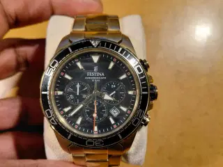 Festina Sort/ Gul Guldtonet stål F16819 