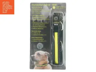 Reflekshalsbånd med LED-lys fra REX (str. 40-60x2,5 cm)