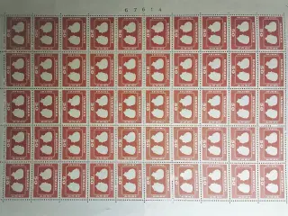HELE ARK POSTFRISK L089 AFA 458 10 JUNI 1967 50Stk